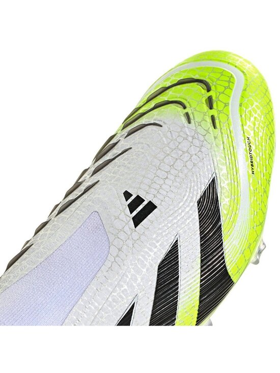 adidas Predator Elite Laceless FG Unisex Soccer Cleats White Black Lemon JI1075 main image 5